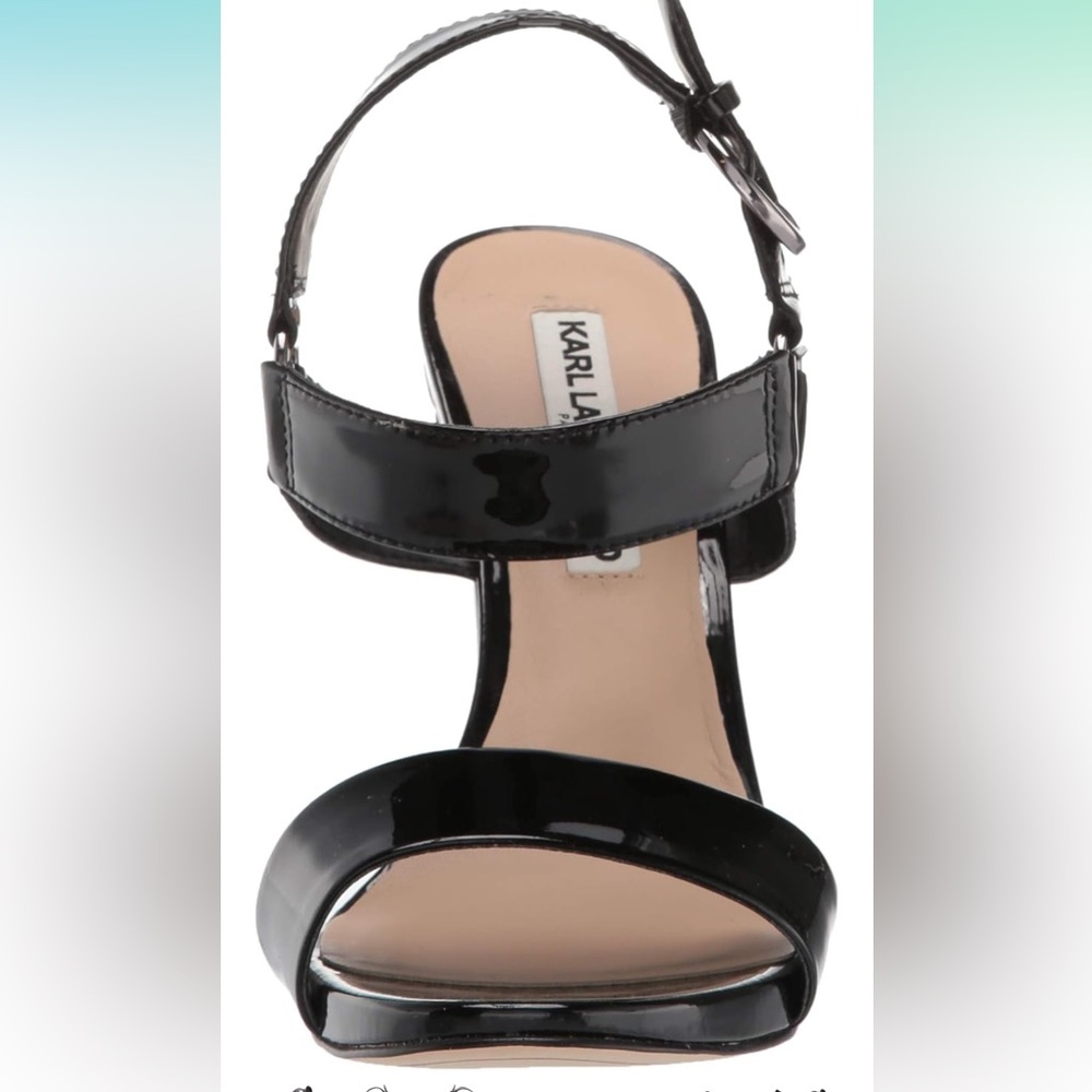 NWT Karl Lagerfield Paris Corine Patent Leather Heels. Sz. 9.5 - Picture 2 of 9